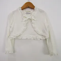 ミキハウス カーディガン トップス 長袖 ボレロ フォーマル キッズ 女の子用 100サイズ オフホワイト MIKIHOUSE 【中古】