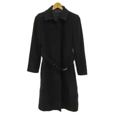 ルスーク ロングコート ウールコート アウター アンゴラ混 日本製 レディース 2サイズ ブラック Le souk 【中古】