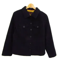 エヴェックス バイ クリツィア ジャケット ショートコート アウター ステッチ アンゴラ混 レディース 46サイズ 黒 EVEX by KRIZIA 【中古】のサムネイル