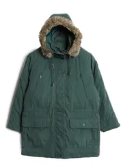 【お得なクーポン配布中!】 90s エルエルビーン フルジップ ダウン ジャケット レディース S オールド アウトドア ファー付き フード パーカー ハーフコート マンパ 緑