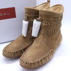 リーガル モカシンブーツ スウェード ブランド シューズ 靴 レディース 24.5サイズ キャメル REGAL 【中古】