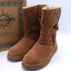 スケッチャーズ ブーツ スウェード ボア シューズ 靴 レディース 23.5サイズ ブラウン SKECHERS 【中古】