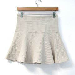 ローリーズファーム ミニスカート フレアスカート 未使用 ストレッチ ブランド ボトムス レディース Fサイズ ベージュ LOWRYS FARM