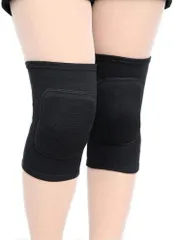 YICYC バレーボール ニーパッド ダンサー用 ソフト 通気性 膝パッド 男女兼用 キッズ 膝保護 フットボール ダンス ヨガ テニス ランニング サイクリング ワークアウト (ブラック,  S)