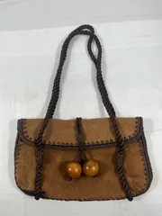 ショルダーバッグ　ブラウン　茶色　茶　革　ファッション　婦人　レディース　昭和レトロ　昭和　レトロ