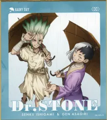 【中古】紙製品 石神千空＆あさぎりゲン ミニ色紙 「DMMスクラッチ! TVアニメ Dr.STONE レイニーデイ スクラッチ」 D-1賞