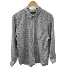 レリアン Leilian シャツ 長袖 チェック柄 9 M ベージュ 黒 ブラック 8211022 ■GY09