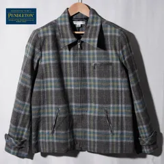 ペンドルトン PENDLETON ウール ジャケット L グリーン グレー バージン ウール1 00% チェック柄 00s US企画 古着 H116のサムネイル