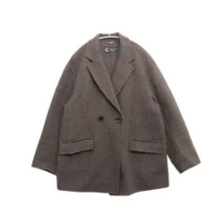 【中古A】SNIDEL スナイデル 0 レディース テーラードジャケット 22AW Oversized Coat Jacket コートジャケット SMF J224055 千鳥格子 茶 中古A 古着