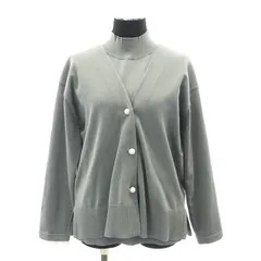 クミキョク 組曲 KUMIKYOKU 24SS アンサンブル パールボタン配色フリルツイン セット ニット カーディガン カットソー 長袖 S2 グレー /HK ■OS