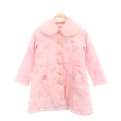 メゾピアノ mezzo piano 花柄 中綿 コート アウター 120 ピンク マルチカラー /YQ ■OS
