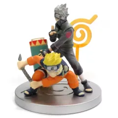 【中古】食玩 トレーディングフィギュア 二.ナルト＆カカシ 「NARUTO-ナルト- カードスタンド ナルト木ノ葉絵巻」