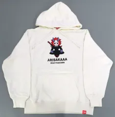 【中古】アウターウェア ありさか(Crazy Raccoon) フーディー ホワイト Mサイズ