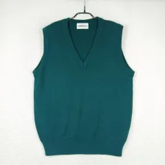 GARNOLA メンズ Vネック ニット ベスト(M)