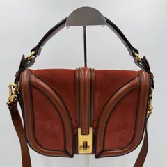 BURBERRY（バーバリー） スエード×レザー ショルダーバッグ ブラウン系 ゴールド金具