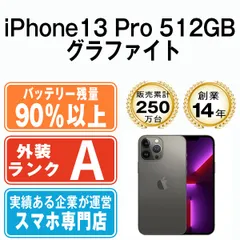 バッテリー90%以上 【中古】 iPhone13 Pro 512GB グラファイト SIMフリー 本体 Aランク スマホ アイフォン アップル apple 【送料無料】 ip13pmtm1643b