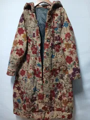 フラワー パータン ロング コート free