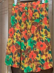 ヴィンテージ 黄色 フラワー スカート