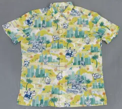【中古】ポロシャツ・ワークシャツ 総柄 アロハシャツ イエロー×グリーン Lサイズ 「ポケットモンスター」 ポケモンワールドチャンピオンシップス2025グッズ