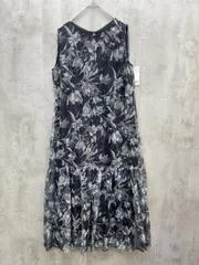 新品 tocco closet トッコクローゼット ノースリーブ シアー ワンピース sizeM/黒ｘグレー ■◆◎レディース