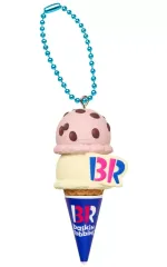 【中古】食玩 キーホルダー 4.大納言あずき・バニラ(ダブルコーン) 「サーティワン アイスクリーム マスコットつきグミ2」