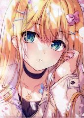 一点物 手描き イラスト オリジナル アナログ 金髪ギャル 女の子