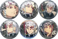 【中古】バッジ・ピンズ 全6種セット 「鬼滅の刃 キャラクター絵巻カフェ in ufotable Cafe 第四期 くじ引き44mm缶バッジ 宇髄天元ver.」