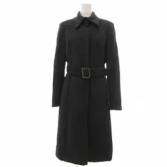 インディヴィ INDIVI 美品 ステンカラーコート アンゴラ混 ロング 比翼 38 グレー /YJ ■YHS14