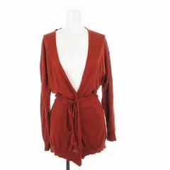 アダムエロペ Adam et Rope'  カーディガン カットソー 薄手 ウエストリボン ニット 38 M相当 茶 ブラウン /MM