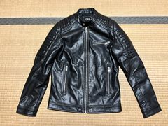 ★サイズS★ZARA ザラ フェイクレザージャケット ブラック ライダース★