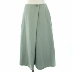 グリーンレーベルリラクシング ユナイテッドアローズ green label relaxing FFC フェルト ジャージー フレア スカート ミモレ丈 ロング ウール 36 S 緑 ミントグリーン 3624-169-2037 /TK