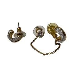 SWAROVSKI(スワロフスキー) ピアス - ゴールド×クリア イヤーカフ