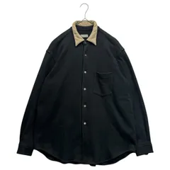 COMME des GARCONS HOMME(コムデギャルソンオム) 96AW Collar-Switch Cotton Sweatshirt Button Shirt Jacket 96AW 襟切替 コットン スウェット ボタン シャツ ジャケット