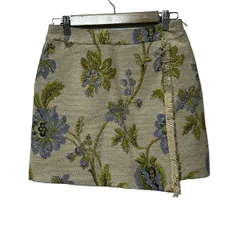 GRACE CONTINENTAL(グレースコンチネンタル) ミニスカート サイズ36 S レディース - ライトピンク×ダークイエロー×マルチ 花柄/ラメ