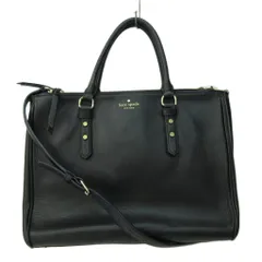 ケイトスペード KATE SPADE 美品  2way ショルダーバッグ トート レザー 皮革 A4収納可能 黒 ブラック