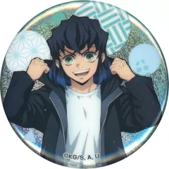 【中古】バッジ・ピンズ 嘴平伊之助 「鬼滅の刃×ローソン 2021年秋 ホログラム缶バッジ」