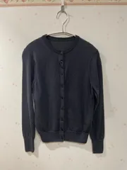無印良品 ウール100% カーディガン ダークグレー XS表記 レディースS相当