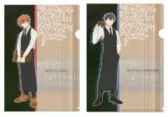 【中古】クリアファイル 真冬＆立夏(カフェver) A4クリアファルセット(2枚組) 「ギヴン」
