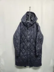 コーロンスポーツ ダイヤモンドキルティング フード ロングコート