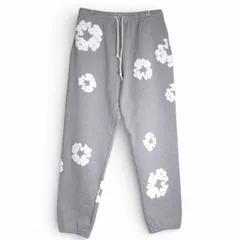 美品 DENIM TEARS デニムティアーズ COTTON WREATH SWEAT PANTS コットンリース スウェットパンツ グレー XXL E12170425116 0108
