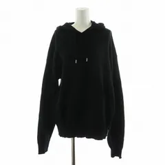 オードリーアンドジョンワッド Audrey and john wad プルオーバーパーカー スウェット リブニット 切替 長袖 ロングスリーブ F 黒 ブラック /NQ