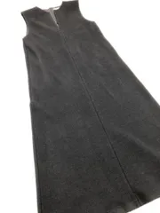 URBAN RESEARCH ROSSO アーバンリサーチロッソ ウールライクジャンパー 無地 スリット ノースリーブ ワンピース size38/黒  ◇■レディース