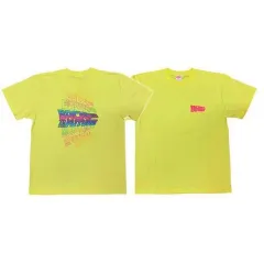 【中古】衣類 グラデーションロゴ Tシャツ ライトイエロー Mサイズ 「バック・トゥ・ザ・フューチャー」