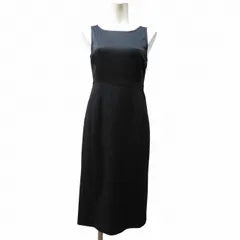 セオリー Theory シルク切替 ワンピース ロング丈 ノースリーブ 黒 ブラック 2 約M IBO77