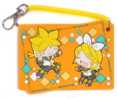 【中古】財布・パスケース(キャラクター) 鏡音リン＆鏡音レン(ダイヤ) ラバーパスケース 「Happyくじ 初音ミク 2016 SPRING ver.」 F賞 