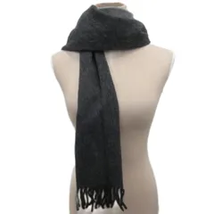 ドレイクス DRAKE'S マフラー ストール フリンジ リバーシブル アンゴラ混 グレー IBO87