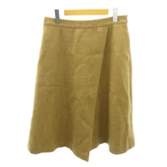 マッキントッシュ ロンドン MACKINTOSH LONDON ラップスカート ウール ロング丈 44 キャメル 1109