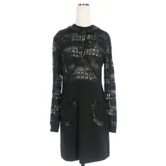 ディースクエアード DSQUARED2 23AW D2 Lacey Mini Dress レース ミニドレス ワンピース 長袖 40 ブラック 黒 S75CV0676 国内正規のサムネイル