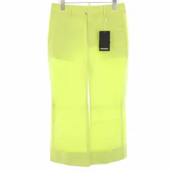ディースクエアード DSQUARED2 タグ付き スラックスパンツ ロールアップ ブーツカット センタープレス アンクル 38 S 黄緑 /DK ■GY29