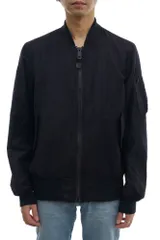 アルファ インダストリーズ／ALPHA INDUSTRIES フライトジャケット JKT アウター ミリタリー メンズ 男性 男性用ウール 毛 ネイビー 紺  20th EX Loro Piana MA-1 ロロ・ピアーナ スーパー130 リブ MA-1 ミリ